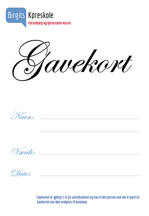 Gavekort